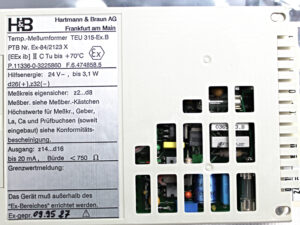 H&B TEU 315-EX.B Temperatur-Meßumformer -OVP/unused-