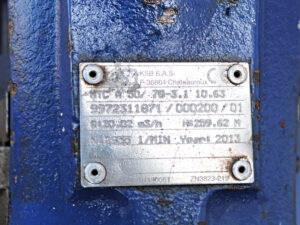 KSB MTC A 50/7B-3.1 10.63 Hochdruckkreiselpumpe +Elektromotor KSB 1PC30382AA434DG0 -used-