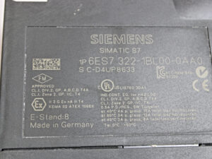 SIEMENS 6ES7322-1BL00-0AA0 Simatic S7-300 – E: 08 -used-
