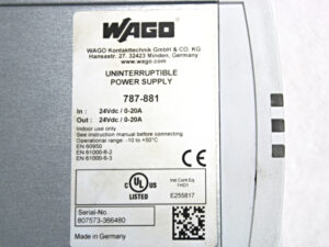 WAGO 787-881 Gleichstromversorgung -used-