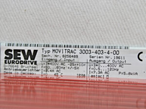 SEW MOVITRAC 3003-403-4-00 Antriebsumrichter 5,0 kVA -used-