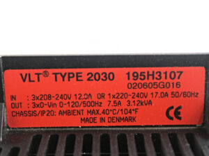 Danfoss VLT 2030 1925H3107 Wechselrichter 3,12 kVA -unused-