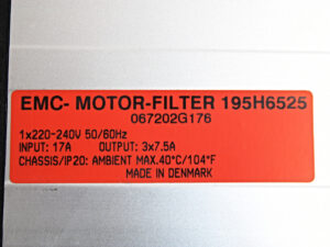 Danfoss 195H6525 EMC-Motor-Filter -used-