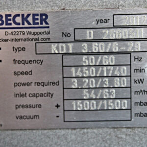 Becker KDT 3.60/6-29 – Vakuumpumpe in Box -used-