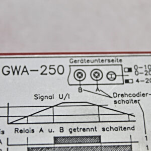 ACS-Control-System GWA-250 24VDC digitaler Doppelgrenzwertschalter -unused-