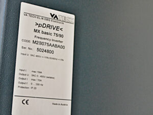 VA TECH >pDrive< MX basic 75/90 M2B075AABA00 Frequency Inverter  -used-