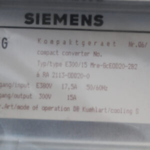 Siemens 6RA2113-ODD20-0 SIMOREG K-Stromrichter -OVP/unused-