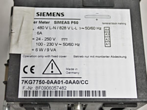 Siemens 7KG7750-0AA01-0AA0 /CC SIMEAS P50 -used-
