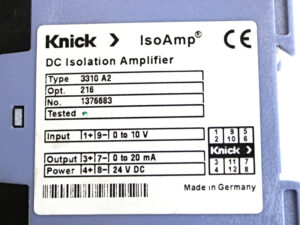 Knick 3310 A2 DC-Trennverstärker – unused –