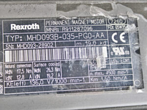 Rexroth MHD093B-035-PG0-AA R911287096 Servomotor -used-
