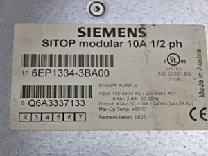 Siemens 6EP1334-3BA00 SITOP Power Supply -used-