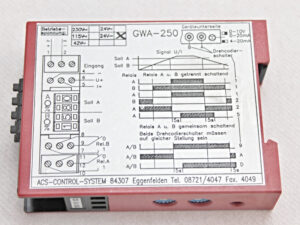 ACS-Control-System GWA-250 24VDC digitaler Dopelgrenzwertschalter -used-