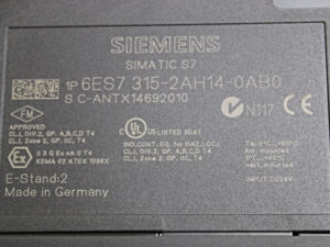 SIEMENS 6ES7315-2AH14-0AB0 SIMATIC S7-300 E-Stand 02 -used-