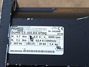 PROMESS DUM6-C3-20I.R4-0TDQ Motor -used-
