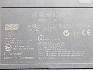 SIEMENS 6ES7322-1BL00-0AA0 SIMATIC S7 E: 8  -used-