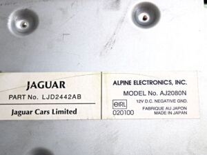 ALPINE ELECTRONICS AJ2080N JAGUAR CARS LIMITED Navigation System -used-