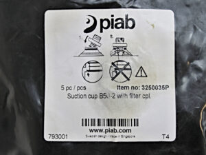 Piab B50-2 Saugnapf mit Filterscheibe 5 Stück/Pack -OVP/sealed- -unused-