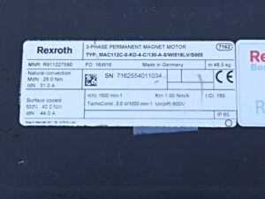 REXROTH MAC112C-0-KD-4-C/130-A-0/WI518LV/S005 R911227590+R911329581 -refurbished-