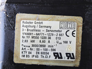 KUKA 1FK6100-8AF91-1ZZ9-ZS07 Servomotor -used-
