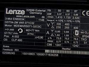 LENZE GST04-2M VBR 071C32 Getriebemotor -used-
