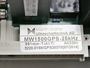 Martin Walter MW1500GPS-25kHz 3220.0168/GÜS30370 Ultraschalltechnik -used-