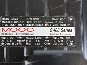 MOOG G405-510 Servomotor -used-