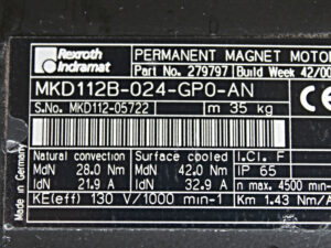 INDRAMAT MKD112B-024-GP0-AN Servomotor -used-