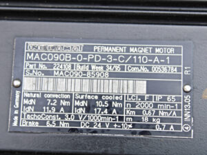 INDRAMAT MAC090B-0-PD-3-C/110-A-1 + LEM-AB090X143 -used-