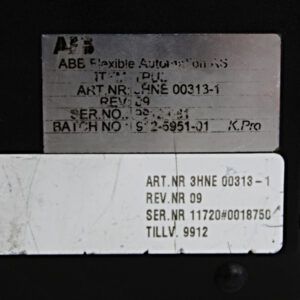 ABB 3HNE 00313 TPU2 Teach Pendant Handprogrammiergerät -used-