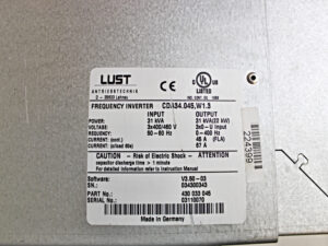 LUST CDA34.045 W1.3 Frequenzumrichter 22kW/31kVA -used-
