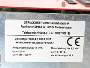 Struckmeier VCD 4 S 007A SNT Frequenzumrichter -used-