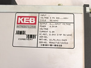 KEB Combivert 10.F0.R11-3429 Frequenzumrichter 2,2kW -used-