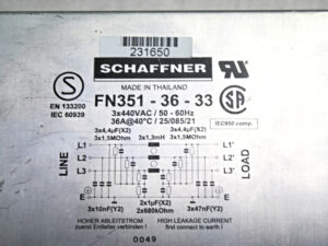 Schaffner FN351-36-33 3Phasen Netz-Filter -used-