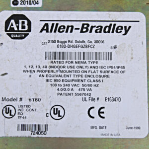 ALLEN-BRADLEY 6180-DHGEFGZBFCZ Interface Panel -used-