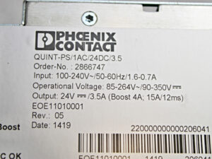 Phoenix Contact Quint-PS/1AC/24DC/3.5 power Supply -unused-