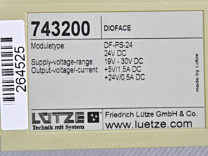 Lütze Dioface DF-PS-24 24V DC 743200 -used-