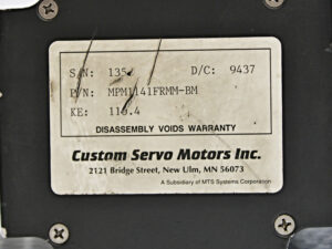 Custom Servo MPM1141FRMM-BM Servo Motor -used-