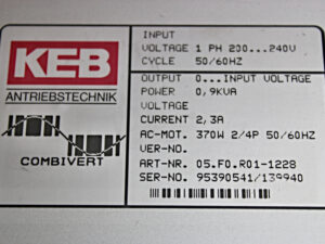 KEB 05.F0.R01-1228 Frequenzumrichter -used-