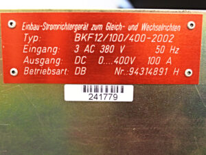 Baumüller BKF12/100/400-2002 Stromrichtergerät -used-
