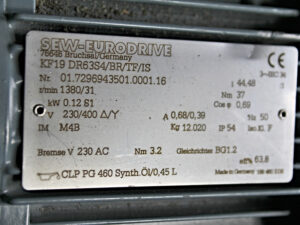 SEW KF19 DR63S4/BR/TF/IS Getriebemotor  -used-