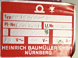 Baumüller BKF 12/30/400-2012 852560D Stromrichter -used-