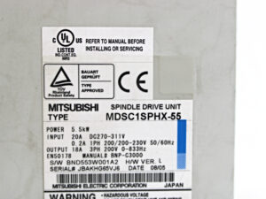 Mitsubishi MDSC1SPHX-55 Spindle Drive Unit 5,5kW -used-