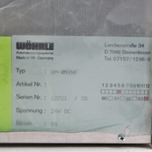 Wöhrle DM-09/WF Operator Unit -used-