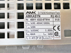 AMK AMKASYN KU 40/3 Servo Drive – used-