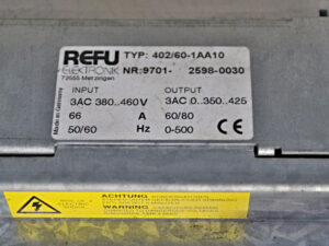 REFU 402/60-1AA10 Frequenzumrichten -used-