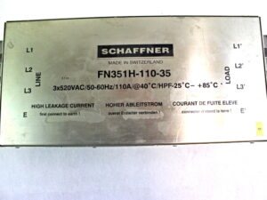 SCHAFFNER FN351H-110-35 Spannungsversorgungsleitungsfilter -used-
