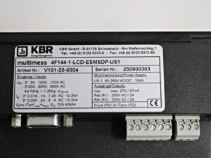 KBR multimess 4F144-1-LCD-ESMSDP-US1 V101-20-0004 *Abdeckung lose* -used-