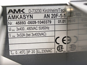 AMK AMKASYN AN 20F-1-1 Inverter -used-