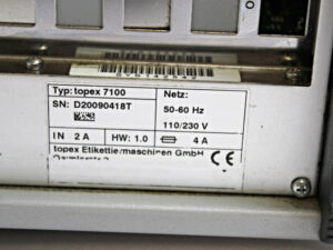 TOPEX 7100 Steuerung Für Etikettiermaschine tested -used-