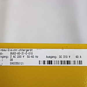 Baumüller BUG2-60-31-E-010 Einbau-Gleichrichtergerät -used-